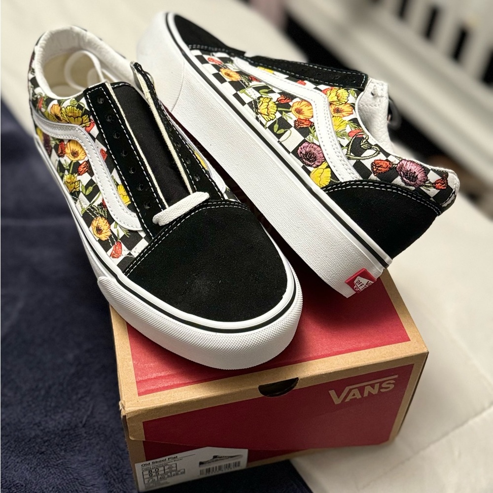 Vans Poppy checkerboard